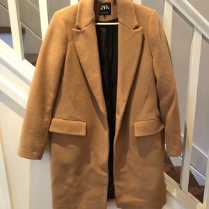 Zara camel pea coat